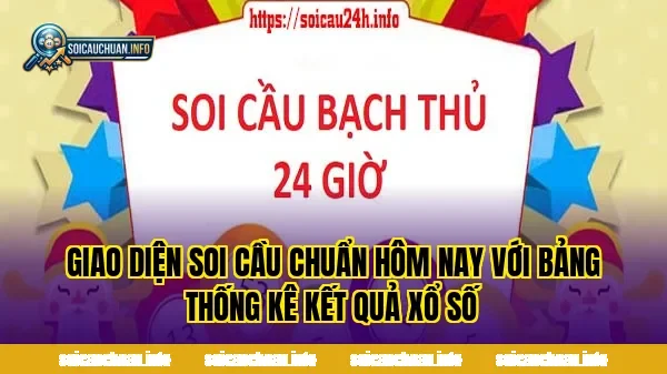 Giao diện soi cầu chuẩn hôm nay với bảng thống kê kết quả xổ số